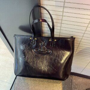 Vivienne Westwood Gloss Black Tote — Orb Armor Luxe
